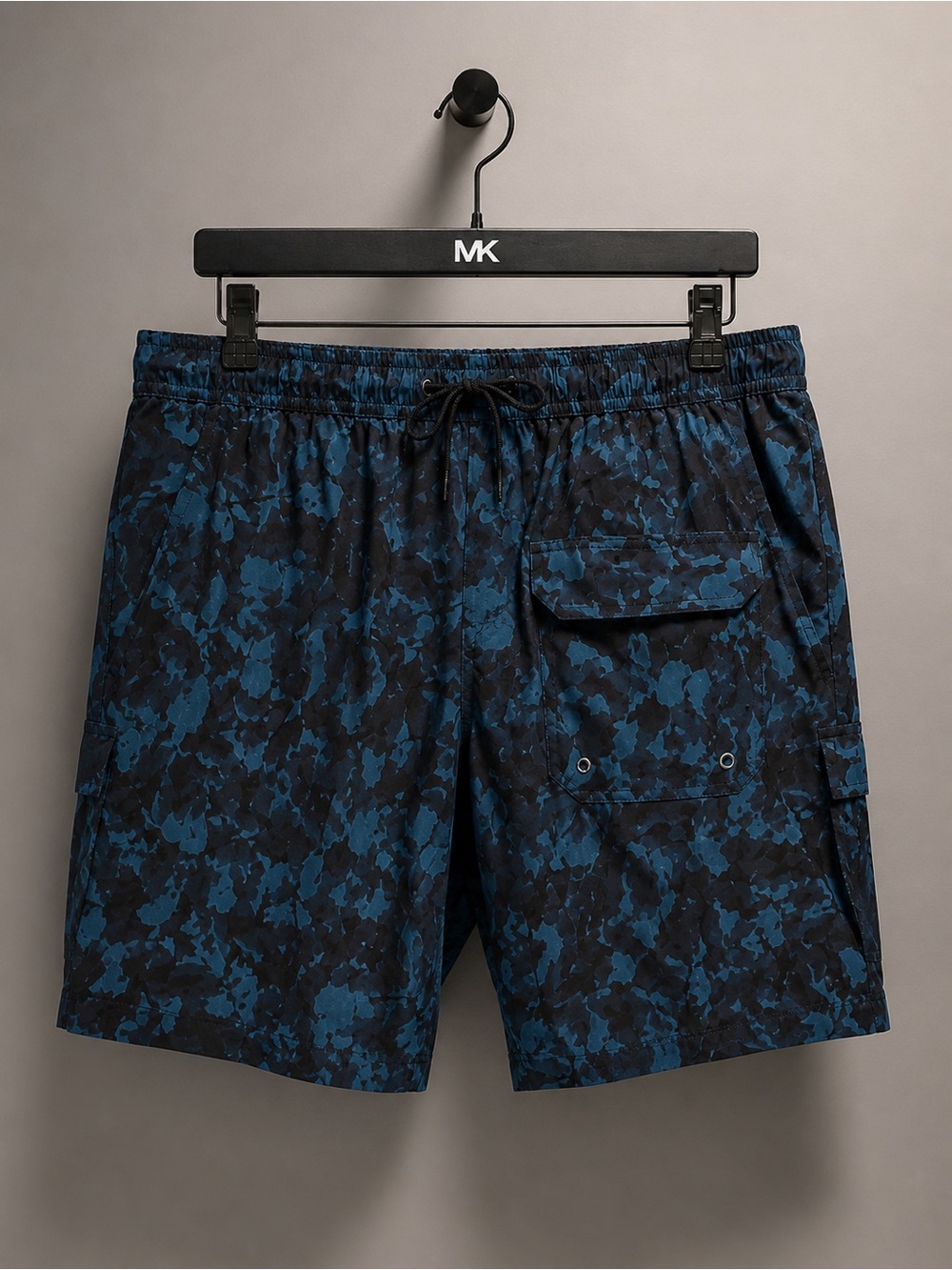 Michael Kors Men’s Navy and Black Camouflage Swim Trunks